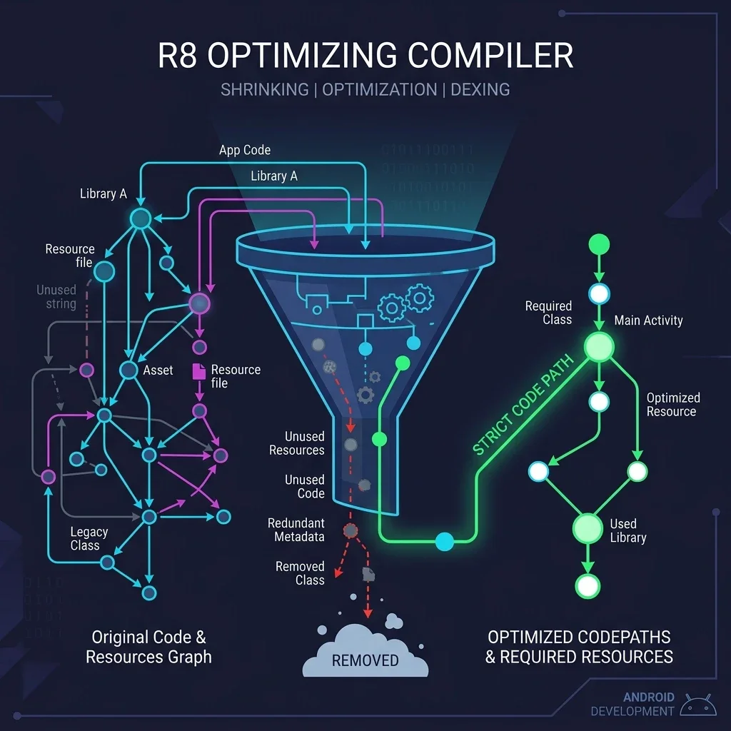 R8 Optimized Resource Shrinking i AGP 9: Når statisk analyse møter dynamisk tilgang