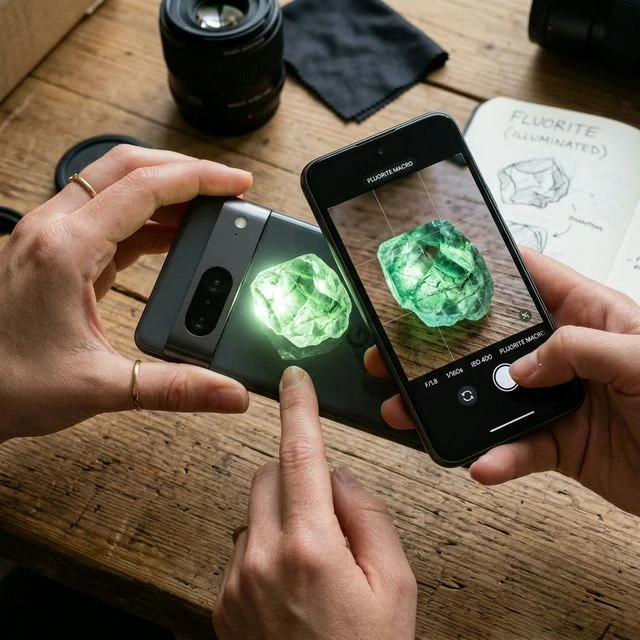 Smartphone utilisé pour prendre une photo à contre-jour d