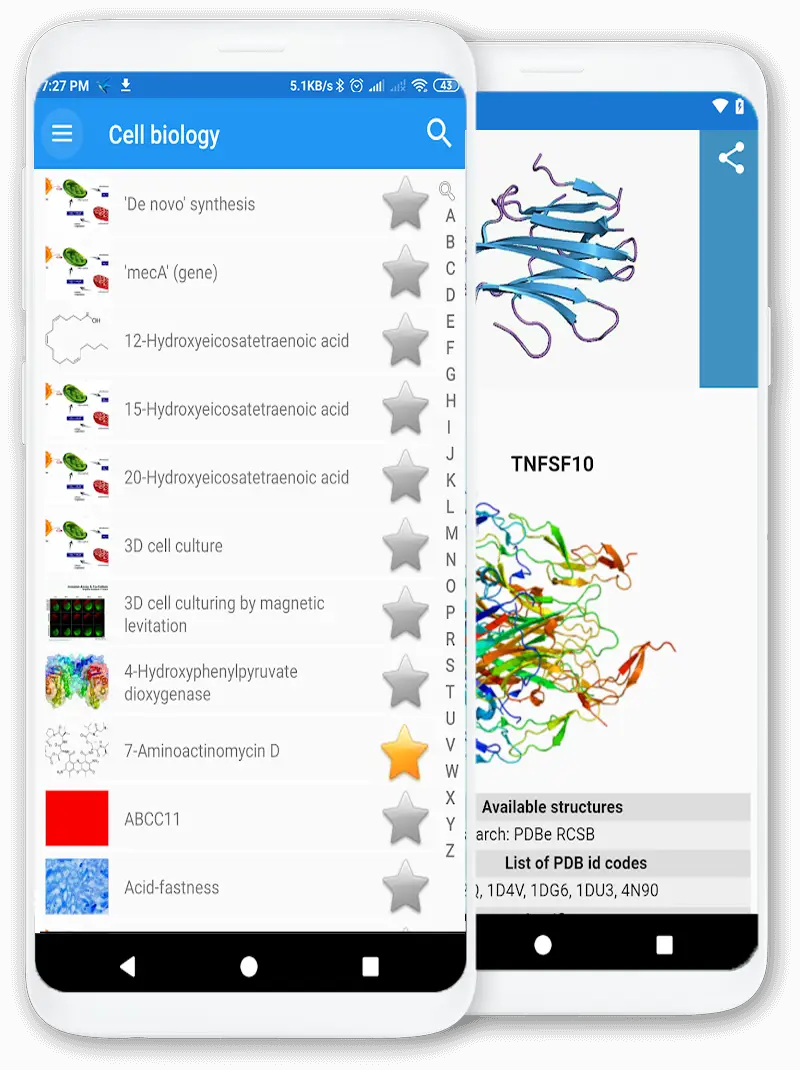 Screenshot for the app: Cell biology