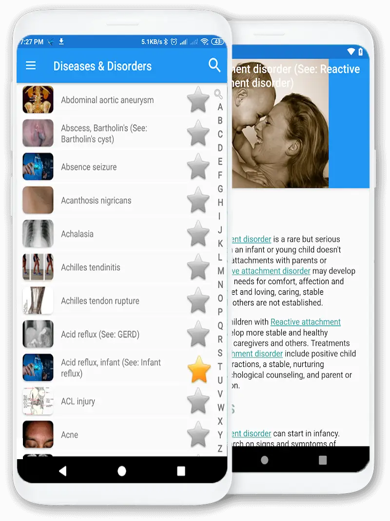 Screenshot for the app: Diseases & Disorders