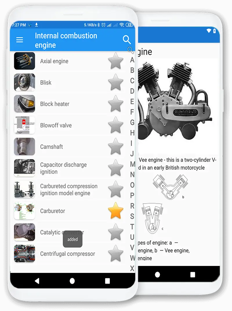 Screenshot for the app: Internal combustion engine