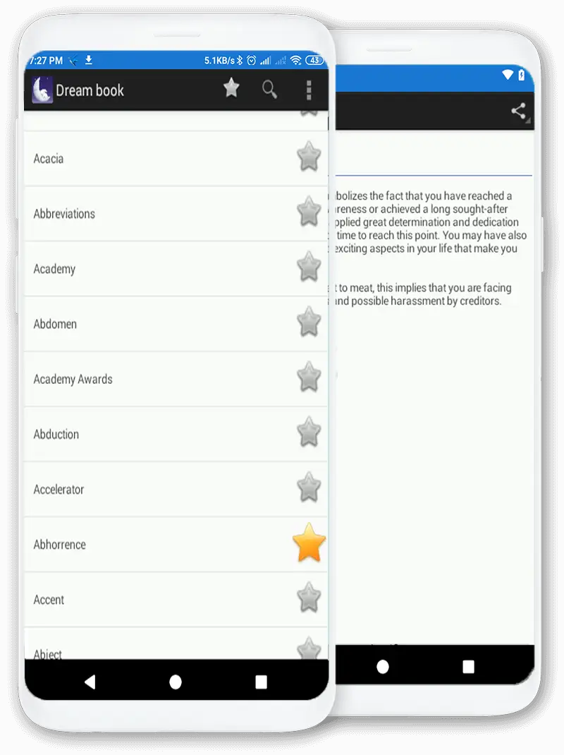 Screenshot for the app: Dream Book  - Dictionary
