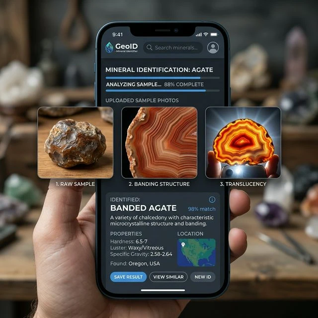 Demonstration of the Triple Photo Method for mineral identification